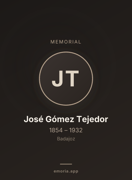 Memorial portrait of José Gómez Tejedor