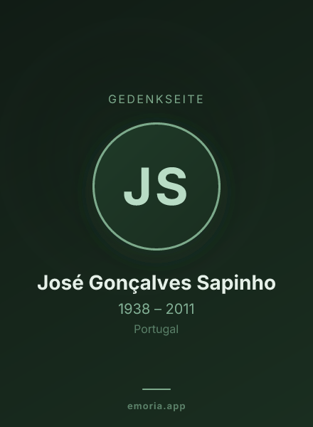 Gedenkportrait von José Gonçalves Sapinho