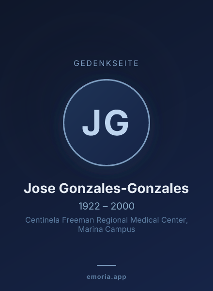 Gedenkportrait von Jose Gonzales-Gonzales