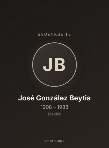 Gedenkportrait von José González Beytia