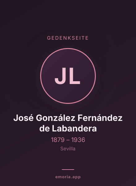 Gedenkportrait von José González Fernández de Labandera