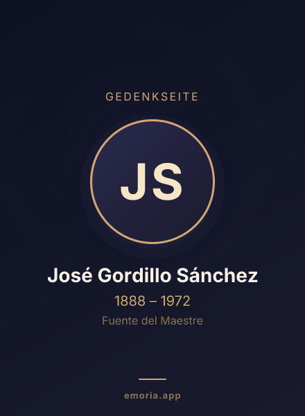 Gedenkportrait von José Gordillo Sánchez