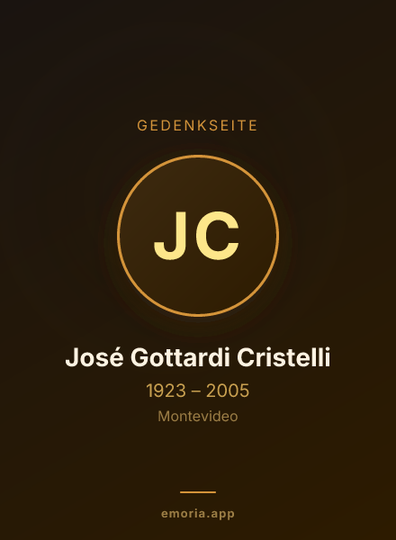 Gedenkportrait von José Gottardi Cristelli