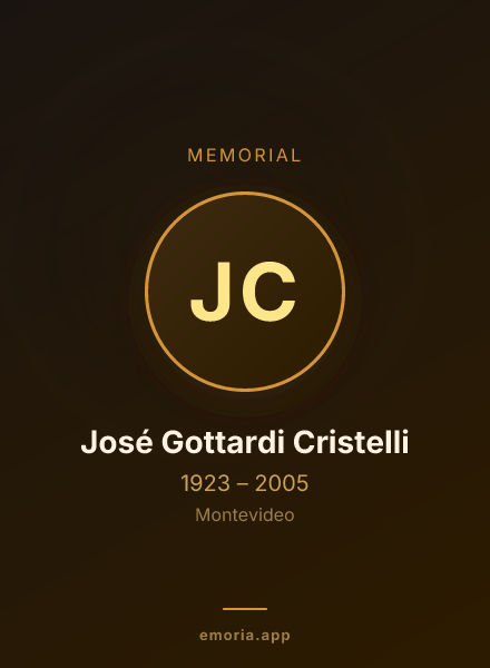 Memorial portrait of José Gottardi Cristelli