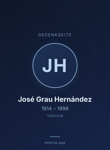 Gedenkportrait von José Grau Hernández
