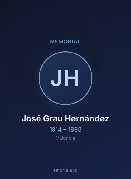 Memorial portrait of José Grau Hernández