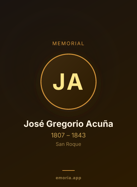 Memorial portrait of José Gregorio Acuña