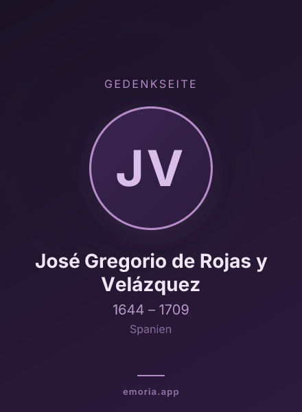 Gedenkportrait von José Gregorio de Rojas y Velázquez