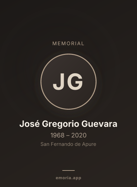 Memorial portrait of José Gregorio Guevara