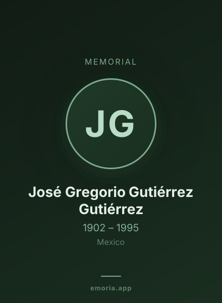Memorial portrait of José Gregorio Gutiérrez Gutiérrez