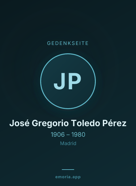 Gedenkportrait von José Gregorio Toledo Pérez