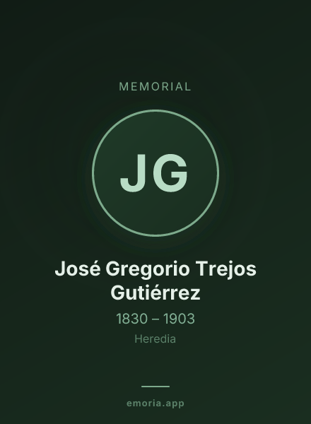 Memorial portrait of José Gregorio Trejos Gutiérrez