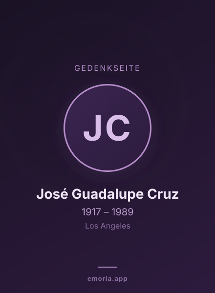 Gedenkportrait von José Guadalupe Cruz