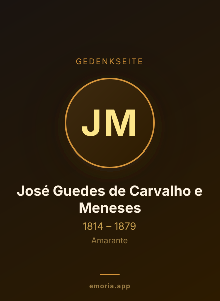 Gedenkportrait von José Guedes de Carvalho e Meneses