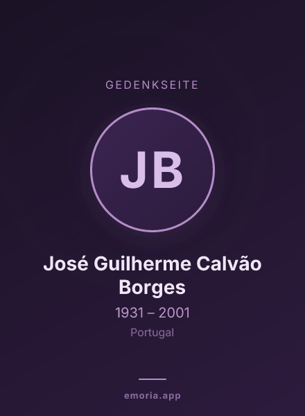 Gedenkportrait von José Guilherme Calvão Borges