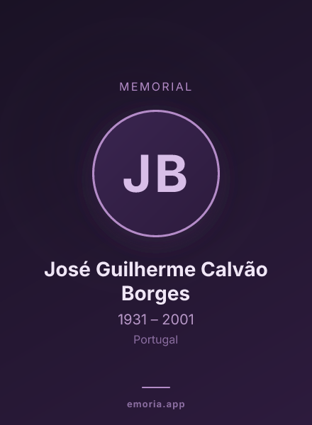 Memorial portrait of José Guilherme Calvão Borges