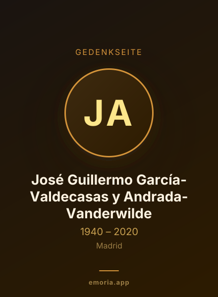 Gedenkportrait von José Guillermo García-Valdecasas y Andrada-Vanderwilde