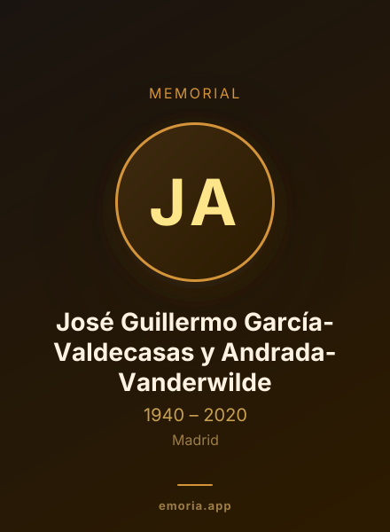 Memorial portrait of José Guillermo García-Valdecasas y Andrada-Vanderwilde