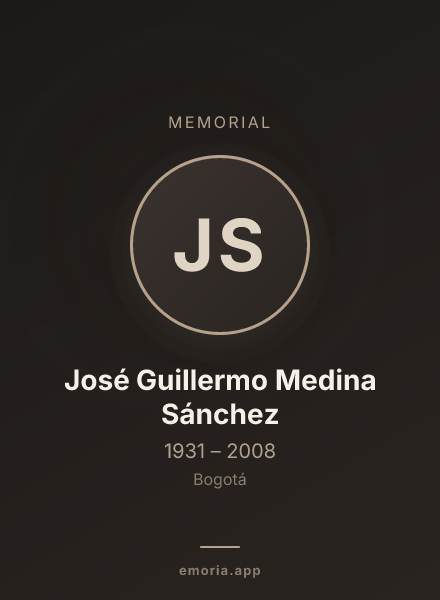 Memorial portrait of José Guillermo Medina Sánchez