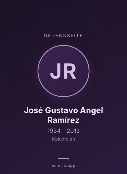 Gedenkportrait von José Gustavo Angel Ramírez