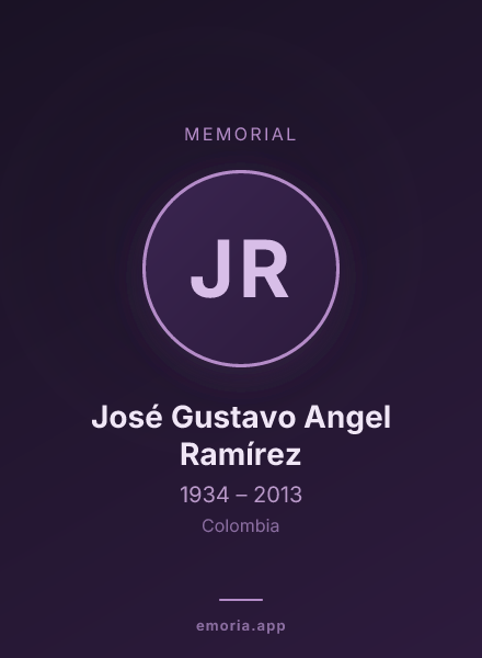 Memorial portrait of José Gustavo Angel Ramírez