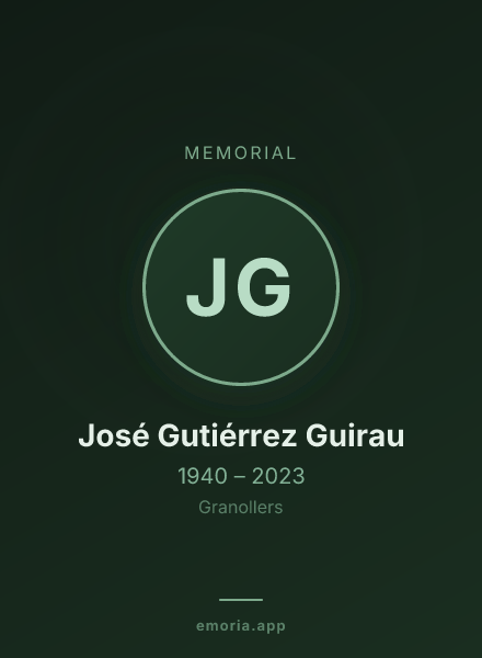 Memorial portrait of José Gutiérrez Guirau
