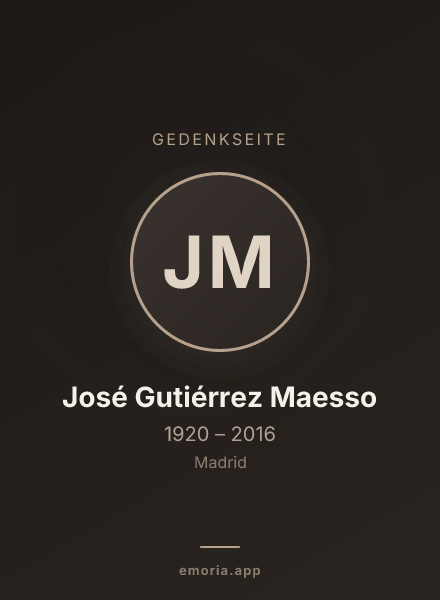 Gedenkportrait von José Gutiérrez Maesso