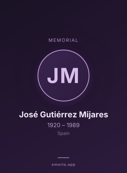 Memorial portrait of José Gutiérrez Mijares