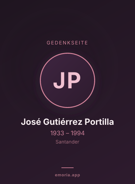 Gedenkportrait von José Gutiérrez Portilla