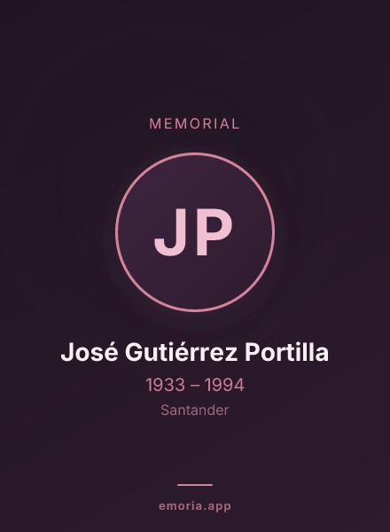 Memorial portrait of José Gutiérrez Portilla