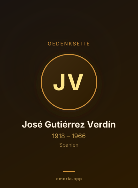 Gedenkportrait von José Gutiérrez Verdín