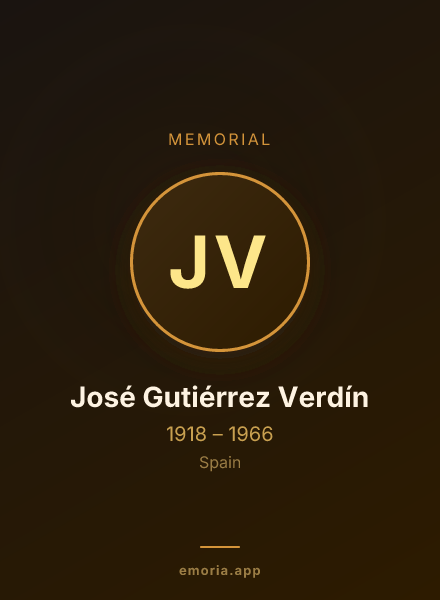 Memorial portrait of José Gutiérrez Verdín