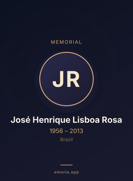 Memorial portrait of José Henrique Lisboa Rosa