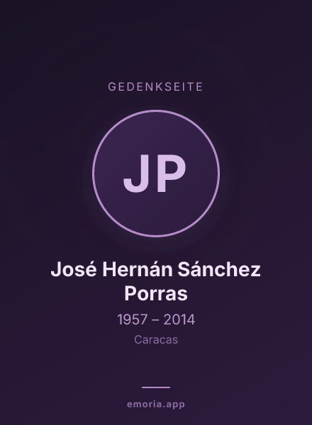 Gedenkportrait von José Hernán Sánchez Porras