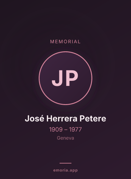 Memorial portrait of José Herrera Petere