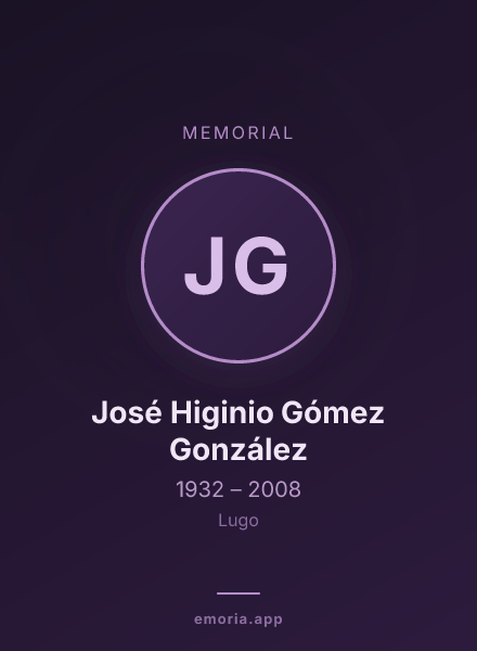 Memorial portrait of José Higinio Gómez González