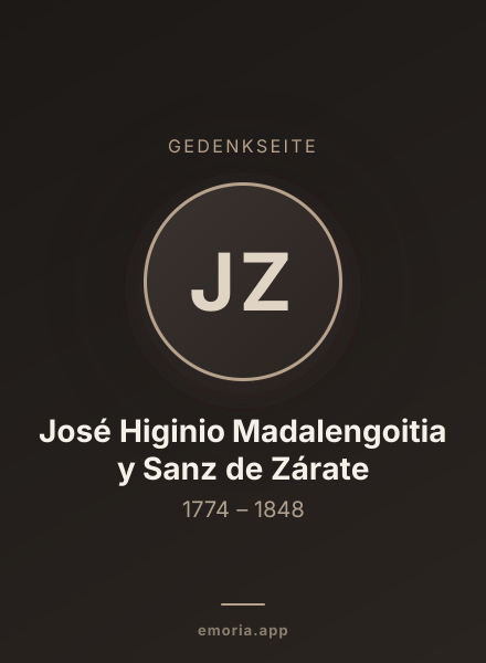 Gedenkportrait von José Higinio Madalengoitia y Sanz de Zárate