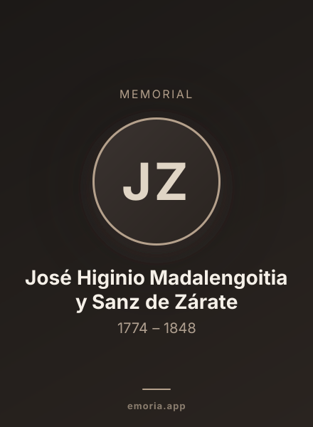 Memorial portrait of José Higinio Madalengoitia y Sanz de Zárate