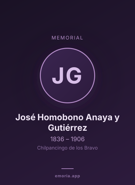 Memorial portrait of José Homobono Anaya y Gutiérrez