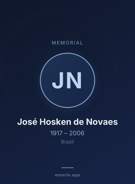 Memorial portrait of José Hosken de Novaes