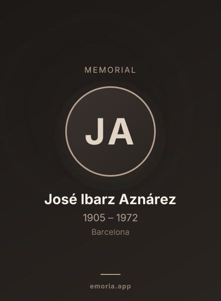 Memorial portrait of José Ibarz Aznárez