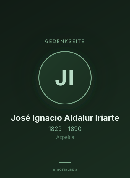 Gedenkportrait von José Ignacio Aldalur Iriarte