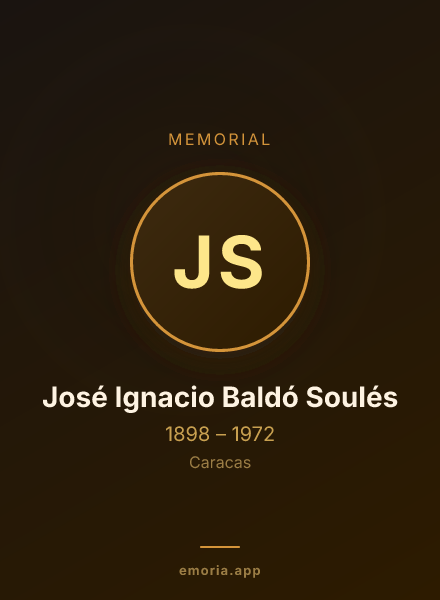 Memorial portrait of José Ignacio Baldó Soulés