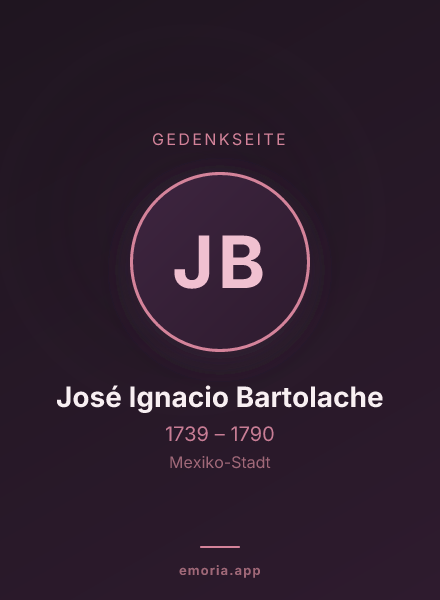Gedenkportrait von José Ignacio Bartolache