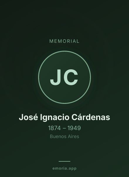 Memorial portrait of José Ignacio Cárdenas
