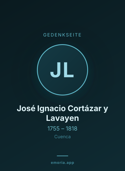 Gedenkportrait von José Ignacio Cortázar y Lavayen