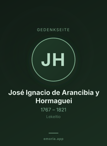 Gedenkportrait von José Ignacio de Arancibia y Hormaguei