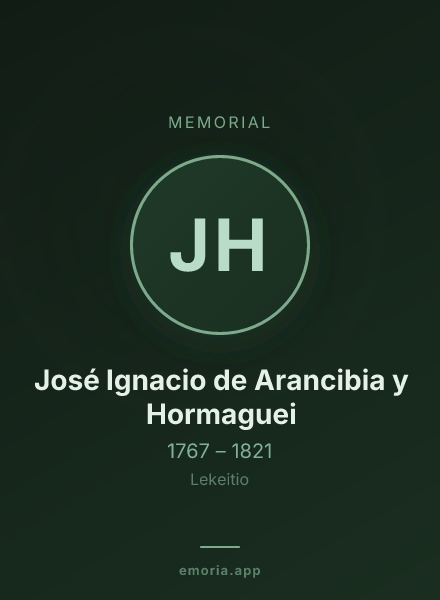 Memorial portrait of José Ignacio de Arancibia y Hormaguei