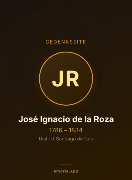 Gedenkportrait von José Ignacio de la Roza