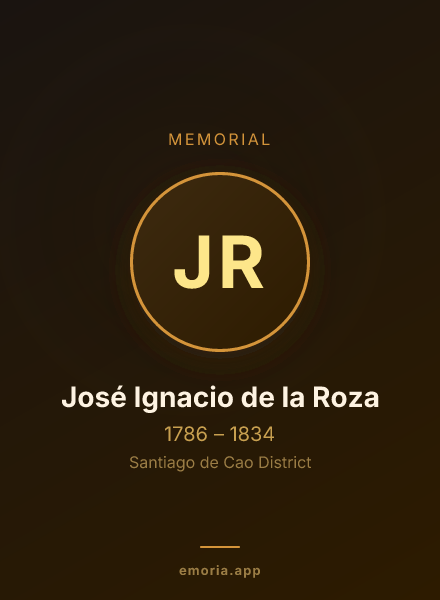 Memorial portrait of José Ignacio de la Roza